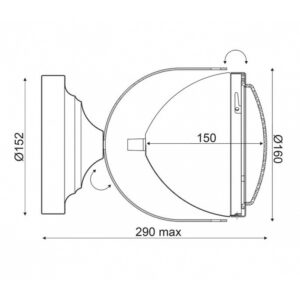 Aca Επίτοιχο Φωτιστικό 1xΕ14 Φ15.2x24.7cm Harley Μαύρο ML306131WBK | homidoo.gr