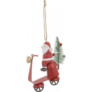 Inart Χριστουγεννιάτικο Στολίδι  Άγιος Βασίλης 5x12cm Κόκκινο 2-70-822-0055 | homidoo.gr