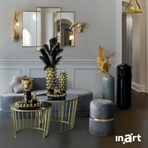 INART ΑΠΛΙΚΑ ΦΛΑΜΙΝΓΚΟ RESIN ΧΡΥΣΗ 18Χ18Χ59 | homidoo.gr