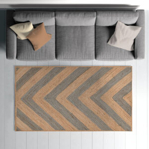 Inart Χαλί Jute 120x180cm Φυσικό-Μπλε 3-35-001-0007 - Image 6