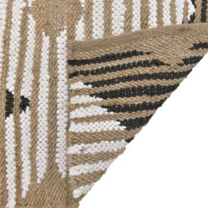 INART ΧΑΛΙ JUTE ΛΕΥΚΟ/NATURAL/ΜΑΥΡΟ 120Χ180 | homidoo.gr
