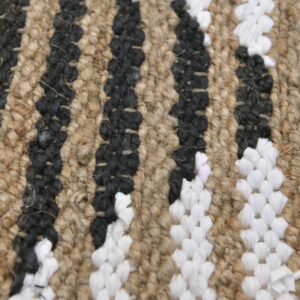 INART ΧΑΛΙ JUTE ΛΕΥΚΟ/NATURAL/ΜΑΥΡΟ 120Χ180 | homidoo.gr