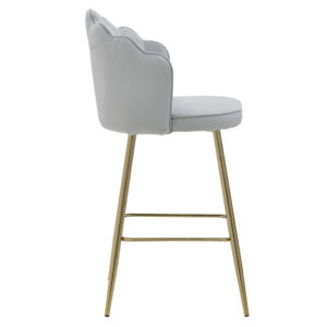 INART ΣΚΑΜΠΟ ΜΠΑΡ ΒΕΛΟΥΔΙΝΟ/ΜΕΤΑΛΛΙΚΟ ΓΚΡΙ 53X50X100/68 | homidoo.gr