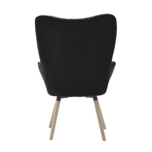 INART S/2 ΠΟΛΥΘΡΟΝΑ ΜΕ ΥΠΟΠΟΔΙΟ ΒΕΛΟΥΔΙΝΗ ΜΑΥΡΗ 70X75X103/50 /50X38X40 | homidoo.gr
