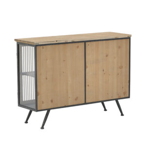 Inart Μπουφές Ξύλινος-Μεταλλικός 110x34x80cm Φυσικό Μπεζ-Μαύρο 3-50-102-0029 - Image 6