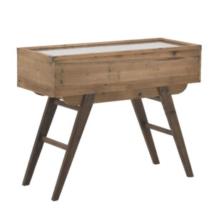 Inart Κονσόλα Ξύλινη-Μεταλλική 102x42x79cm Φυσικό Μπεζ-Μαύρο 3-50-102-0031 - Image 6
