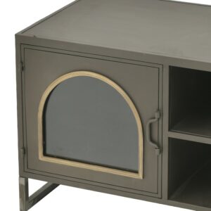 INART ΕΠΙΠΛΟ TV ΜΕΤΑΛΛΙΚΟ ΣΚΟΥΡΟ ΓΚΡΙ/ΧΡΥΣΟ 150Χ45Χ50 | homidoo.gr