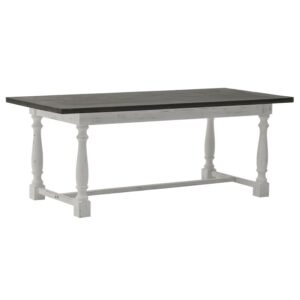 INART ΤΡΑΠΕΖΑΡΙΑ ΞΥΛΙΝΗ ΑΝΤΙΚΕ ΛΕΥΚΗ/NATURAL 197X90X77 | homidoo.gr