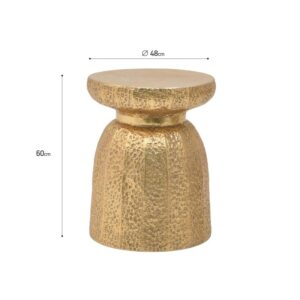Inart Τραπεζάκι Μεταλλικό Φ48x60cm Χρυσαφί 3-50-267-0005 - Image 6