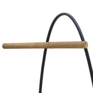 INART ΡΑΦΙΕΡΑ ΞΥΛΙΝΗ/ΜΕΤΑΛΛΙΚΗ NATURAL/ΜΑΥΡΗ 115Χ33Χ163 | homidoo.gr