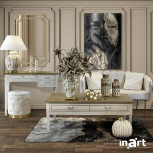 INART ΤΡΑΠΕΖΙ ΣΑΛΟΝΙΟΥ ΞΥΛΙΝΟ ΓΚΡΙ/NATURAL 130X70X50 | homidoo.gr