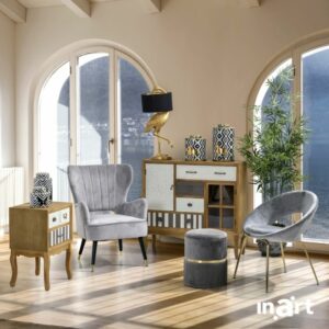 INART ΠΟΛΥΘΡΟΝΑ ΒΕΛΟΥΔΙΝΗ ΓΚΡΙ 67Χ73Χ94/44 | homidoo.gr