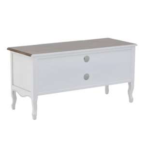 Inart Έπιπλο TV Ξύλινο 120x48x60cm Λευκό-Φυσικό Μπεζ 3-50-482-0134 - Image 6