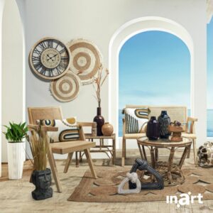 INART ΤΡΑΠΕΖΙ ΣΑΛΟΝΙΟΥ ΜΠΑΜΠΟΥ/ΓΥΑΛ. NATURAL Φ65Χ50 | homidoo.gr