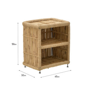 INART ΡΑΦΙΕΡΑ ΜΠΑΜΠΟΥ NATURAL 45X32X50 | homidoo.gr