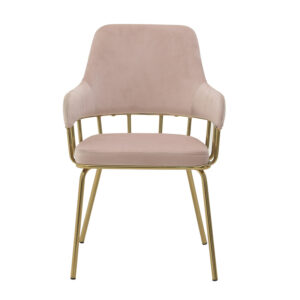 INART ΚΑΡΕΚΛΑ ΜΕΤΑΛ/ΒΕΛΟΥΔΙΝΗ ΧΡΥΣΗ/ΡΟΖ 62X56X82/45 | homidoo.gr