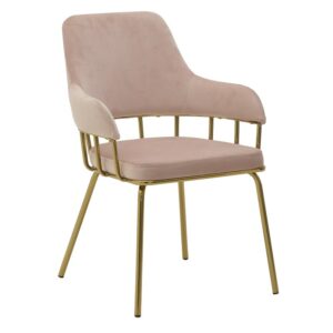 INART ΚΑΡΕΚΛΑ ΜΕΤΑΛ/ΒΕΛΟΥΔΙΝΗ ΧΡΥΣΗ/ΡΟΖ 62X56X82/45 | homidoo.gr