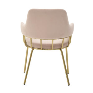 INART ΚΑΡΕΚΛΑ ΜΕΤΑΛ/ΒΕΛΟΥΔΙΝΗ ΧΡΥΣΗ/ΡΟΖ 62X56X82/45 | homidoo.gr