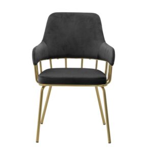INART ΚΑΡΕΚΛΑ ΜΕΤΑΛ/ΒΕΛΟΥΔΙΝΗ ΧΡΥΣΗ/ΜΑΥΡΗ 62X56X82/45 | homidoo.gr