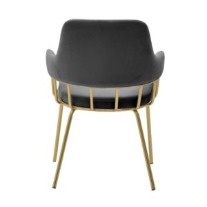 INART ΚΑΡΕΚΛΑ ΜΕΤΑΛ/ΒΕΛΟΥΔΙΝΗ ΧΡΥΣΗ/ΜΑΥΡΗ 62X56X82/45 | homidoo.gr