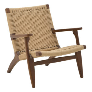 INART ΚΑΡΕΚΛΑ ΞΥΛΙΝΗ/RATTAN ΚΑΦΕ/ΜΠΕΖ 74X67X75/38 | homidoo.gr