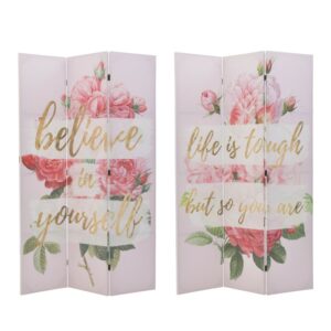 INART ΠΑΡΑΒΑΝ 2 ΟΨΕΩΝ PRINTED CANVAS BELIEVE IN YOURSELF 120Χ3Χ180 | homidoo.gr