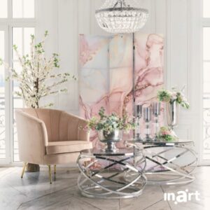 INART ΠΑΡΑΒΑΝ 2 ΟΨΕΩΝ PRINTED CANVAS ΟΨΗ ΜΑΡΜΑΡΟΥ 120Χ3Χ180 | homidoo.gr