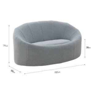 INART ΚΑΝΑΠΕΣ 2ΘΕΣΙΟΣ ΒΕΛΟΥΔΙΝΟΣ ΓΚΡΙ 151X89X71/38 | homidoo.gr