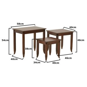 INART S/3 ΖΙΓΚΟΝ ΞΥΛΙΝΟ ΚΑΡΥΔΙ 58Χ40Χ54 | homidoo.gr