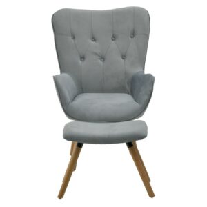 INART S/2 ΠΟΛΥΘΡΟΝΑ ΜΕ ΥΠΟΠΟΔΙΟ ΒΕΛΟΥΔΙΝΗ ΓΚΡΙ 68X75X105/48 | homidoo.gr