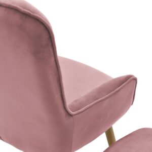 INART S/2 ΠΟΛΥΘΡΟΝΑ ΜΕ ΥΠΟΠΟΔΙΟ ΒΕΛΟΥΔΙΝΗ ΡΟΖ 68X75X105/48 | homidoo.gr