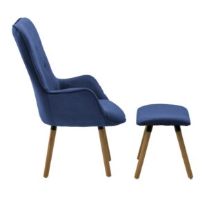 INART S/2 ΠΟΛΥΘΡΟΝΑ ΜΕ ΥΠΟΠΟΔΙΟ ΒΕΛΟΥΔΙΝΗ ΜΠΛΕ 68X75X105/48 | homidoo.gr
