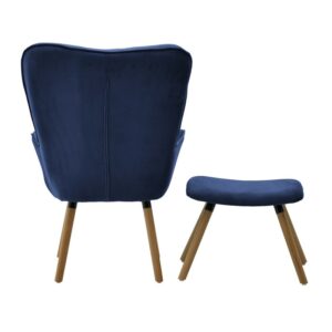INART S/2 ΠΟΛΥΘΡΟΝΑ ΜΕ ΥΠΟΠΟΔΙΟ ΒΕΛΟΥΔΙΝΗ ΜΠΛΕ 68X75X105/48 | homidoo.gr