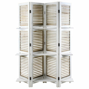 INART ΠΑΡΑΒΑΝ ΞΥΛΙΝΟ ΜΠΕΖ/ΕΚΡΟΥ+ΡΑΦΙ 125X35X175 | homidoo.gr