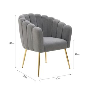 INART ΠΟΛΥΘΡΟΝΑ LINEN ΓΚΡΙ 70X70X87/48 | homidoo.gr