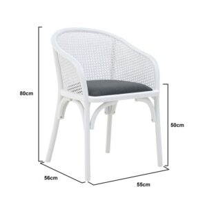 INART ΚΑΡΕΚΛΑ ΞΥΛΙΝΗ  ΛΕΥΚΗ/ΜΑΥΡΗ 55X56X80/50 | homidoo.gr