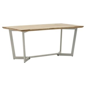 INART ΤΡΑΠΕΖΑΡΙΑ ΞΥΛ.ΜΕΤΑΛ. NATURAL/ΑΣΗΜΙ 180Χ90Χ77 | homidoo.gr