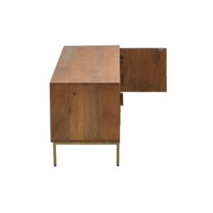 INART ΕΠΙΠΛΟ TV ΞΥΛΙΝΟ/ΜΕΤΑΛ. NATURAL/ΧΡΥΣΟ 145X40X50 | homidoo.gr