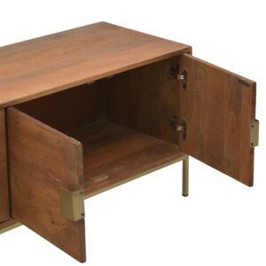 INART ΕΠΙΠΛΟ TV ΞΥΛΙΝΟ/ΜΕΤΑΛ. NATURAL/ΧΡΥΣΟ 145X40X50 | homidoo.gr
