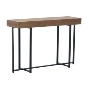 INART ΚΟΝΣΟΛΑ ΞΥΛΙΝΗ/ΜΕΤΑΛΛΙΚΟΗ NATURAL/ΜΑΥΡΗ 120Χ35Χ80 | homidoo.gr