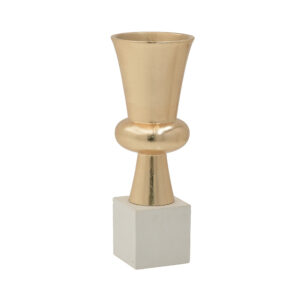 INART ΒΑΖΟ FIBERGLASS ΛΕΥΚΟ/ΧΡΥΣΟ Φ30Χ82 | homidoo.gr