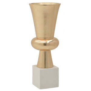 INART ΒΑΖΟ FIBERGLASS ΛΕΥΚΟ/ΧΡΥΣΟ Φ38Χ100 | homidoo.gr