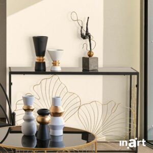 INART ΦΙΓΟΥΡΑ RESIN ΜΑΥΡΗ/ΧΡΥΣΗ 21Χ14Χ59 | homidoo.gr