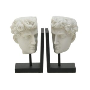 INART S/2 ΒΙΒΛΙΟΣΤΑΤΗΣ RESIN ΛΕΥΚΟΣ/ΜΑΥΡΟΣ 28Χ9Χ25 | homidoo.gr