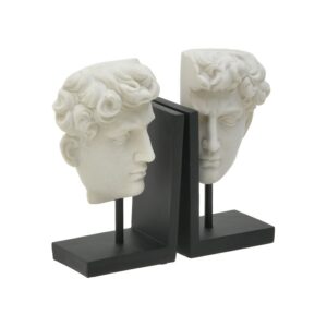 INART S/2 ΒΙΒΛΙΟΣΤΑΤΗΣ RESIN ΛΕΥΚΟΣ/ΜΑΥΡΟΣ 28Χ9Χ25 | homidoo.gr