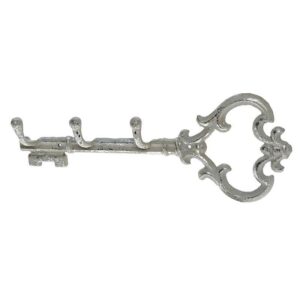 Inart Κρεμάστρα - Κλειδί Μεταλλική 33x12x4cm Γκρι-Aσημι 3-70-798-0164 | homidoo.gr
