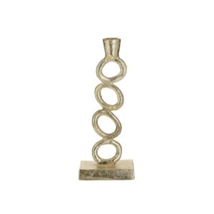 Inart Κηροπήγιο Αλουμινίου 9x22x6cm Χρυσό 3-70-983-0048 | homidoo.gr