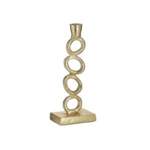 Inart Κηροπήγιο Αλουμινίου 9x22x6cm Χρυσό 3-70-983-0048 | homidoo.gr