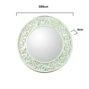 INART ΚΑΘΡΕΠΤΗΣ POLYRESIN ΑΝΤΙΚΕ ΛΕΥΚΟ 2H Δ80Χ4 | homidoo.gr