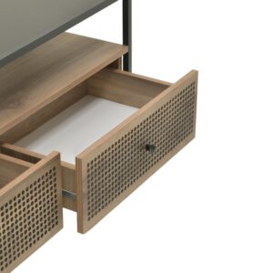 Click Μπουφές Ξύλινος-Μεταλλικός Με Γυαλί 120x42x62cm Φυσικό Μπεζ-Μαύρο 6-50-203-0015 - Image 6